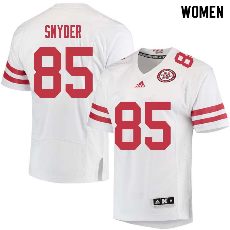 Women #85 Matt Snyder Nebraska Cornhuskers College Football Jerseys Sale-White